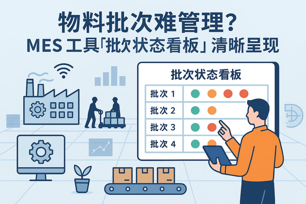 物料批次难管理？MES 工具「批次状态看板」清晰呈现